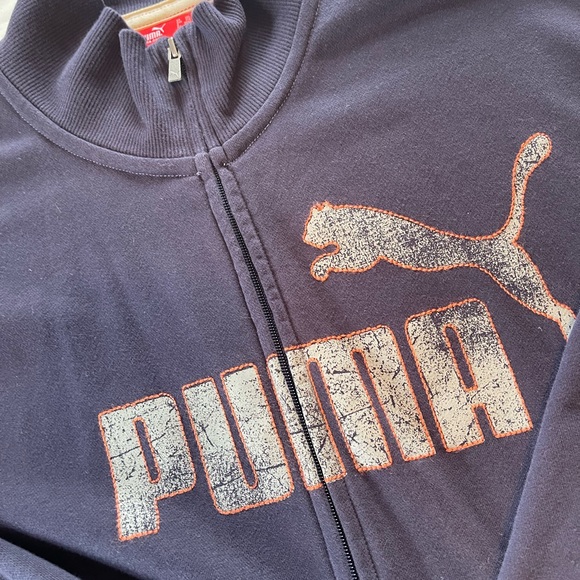 #279 VINTAGE PUMA FULL ZIP UP FRONT HOODIE. It was a low price for a long time. - Picture 3 of 11